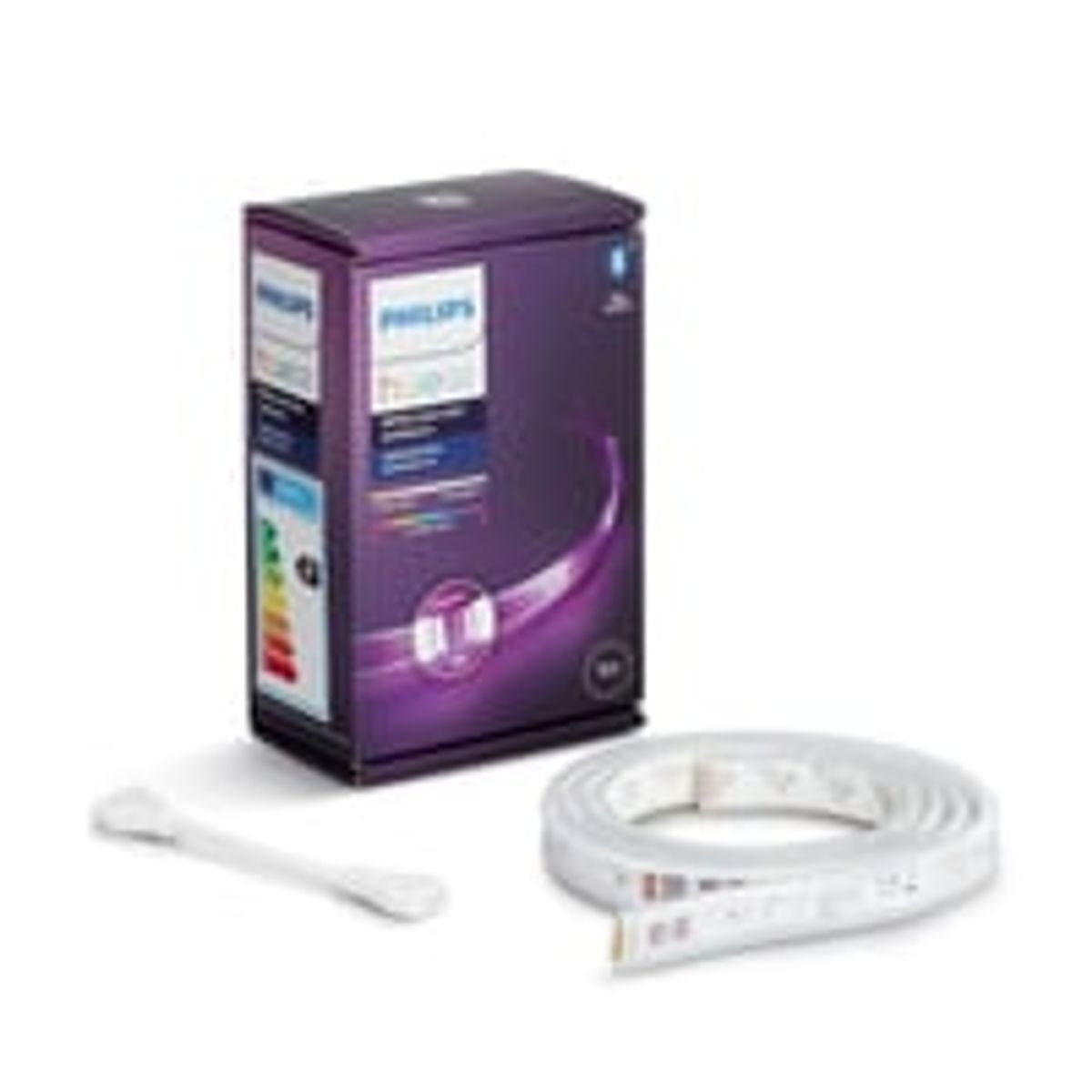 Philips Hue Lightstrip Plus V4 forlngelse, 1 meter, Color & White Ambiance, Zigbee + Bluetooth