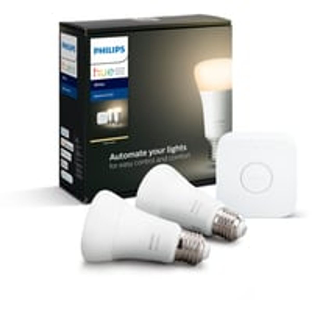 Philips Hue startst 2xE27 White 9W BT/Zigbee, komplet inkl. Hue Bridge