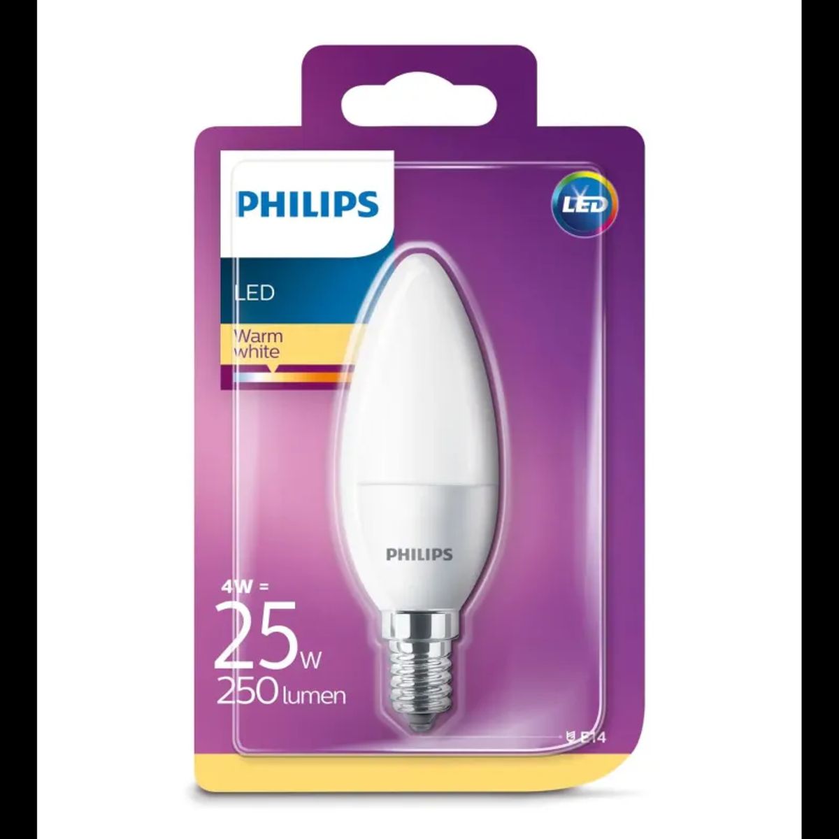 Philips LED 25W kerte varm hvid E14 mat ikke dæmpbar 1 stk - 8718696474914