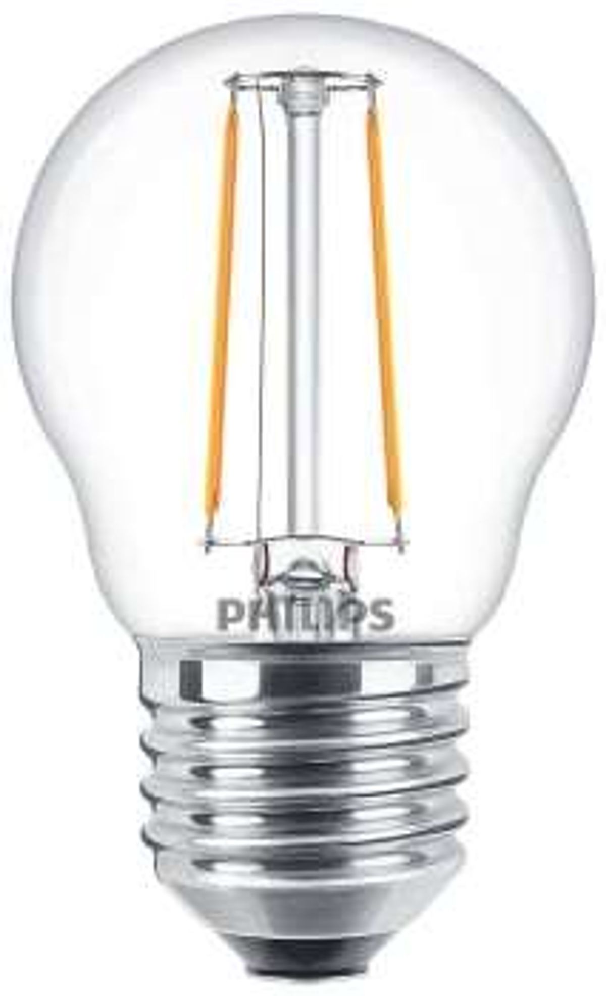 Philips LED Filament Krone 2W 827, 250 lumen E27 klar