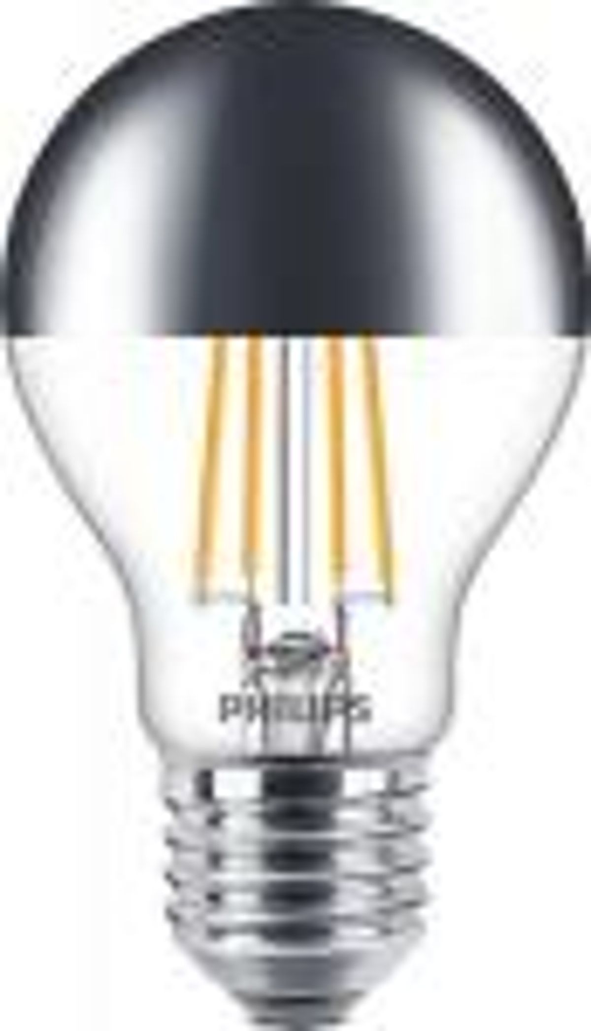 Philips led filament topforspejlet cm 50w a60 e27 827 klar dæmpbar srt4