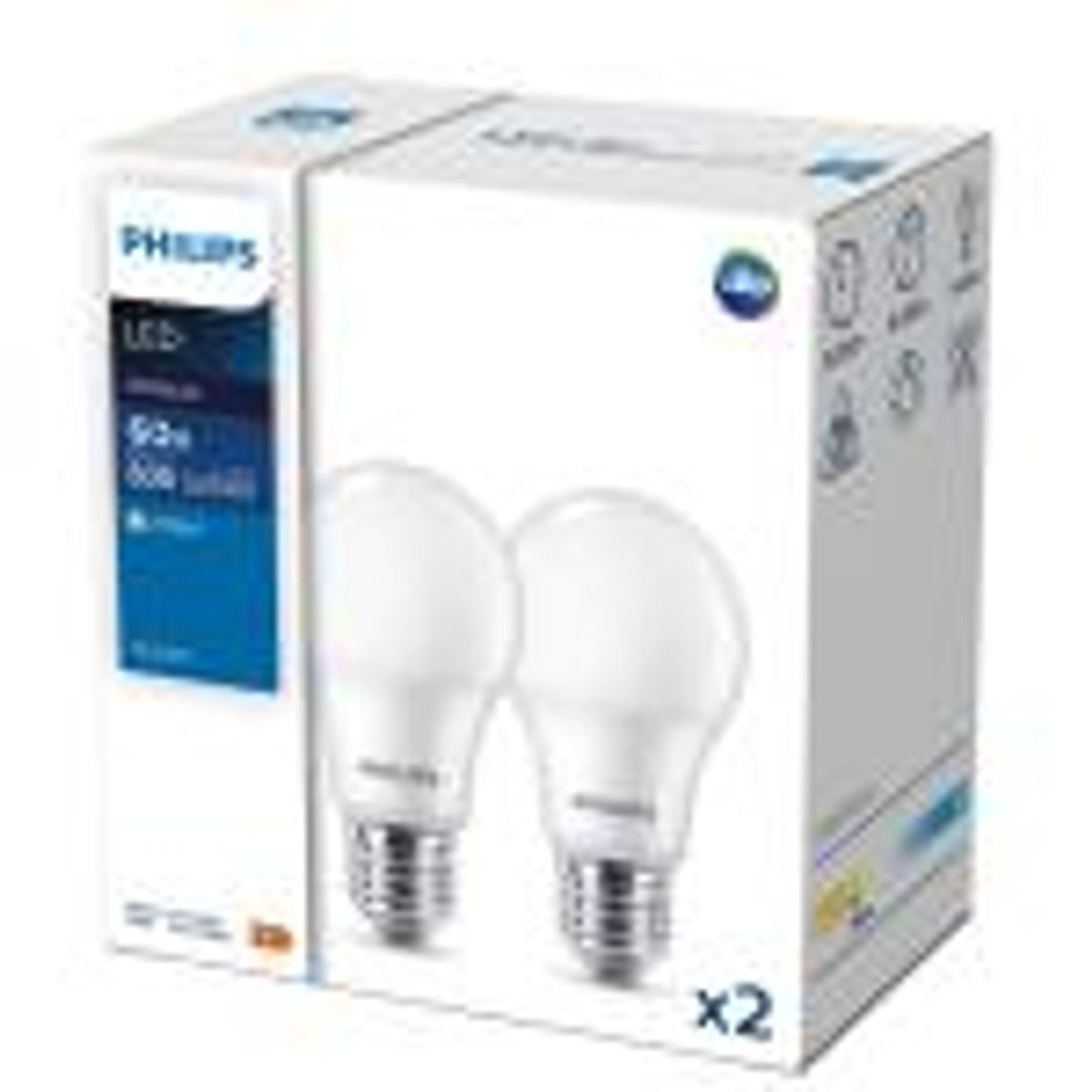 Philips led standard 13w (100w) a67 e27 827 mat 2-pak