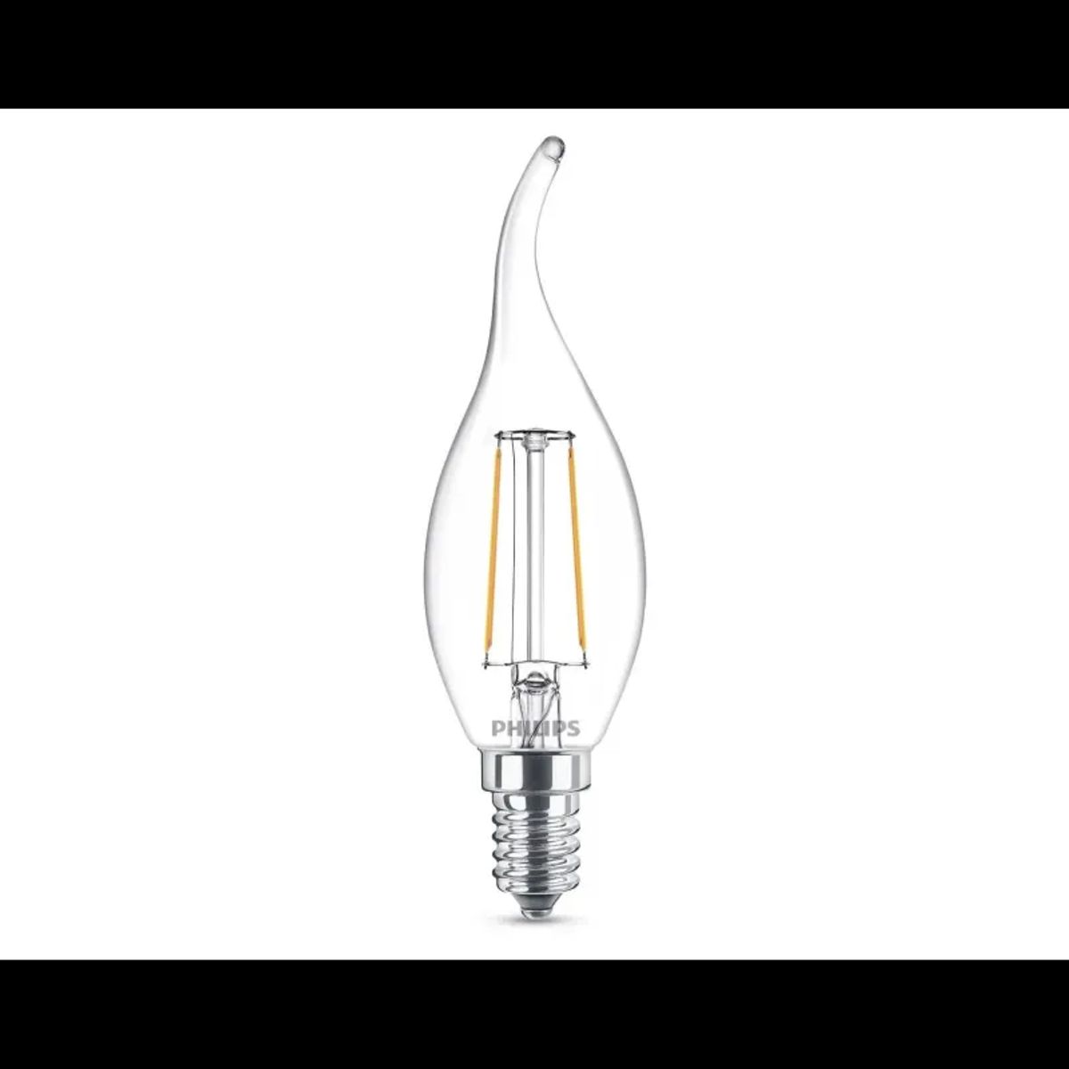 Philips LEDClassic Filament 25W bøjet top E14 varm hvid klar ikke dæmpbar 1 stk - 8718696573877