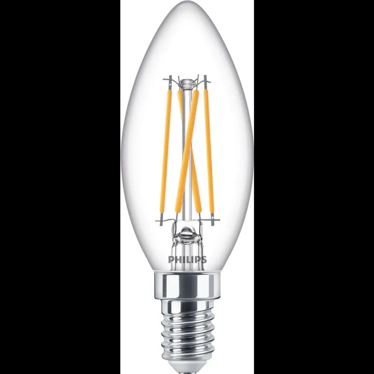 Philips LEDClassic Filament 40W kerte E14 varm hvid klar dæmpbar 1 stk - 8718699645922