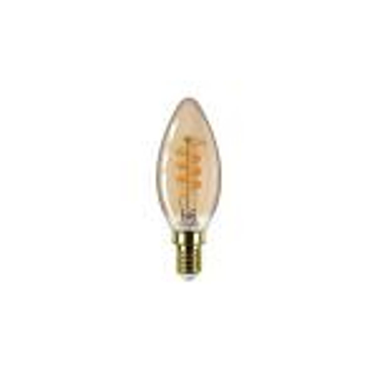 Philips master value led kerte dæmpbar 2,5w (15w) e14 b35 guld spiral glas