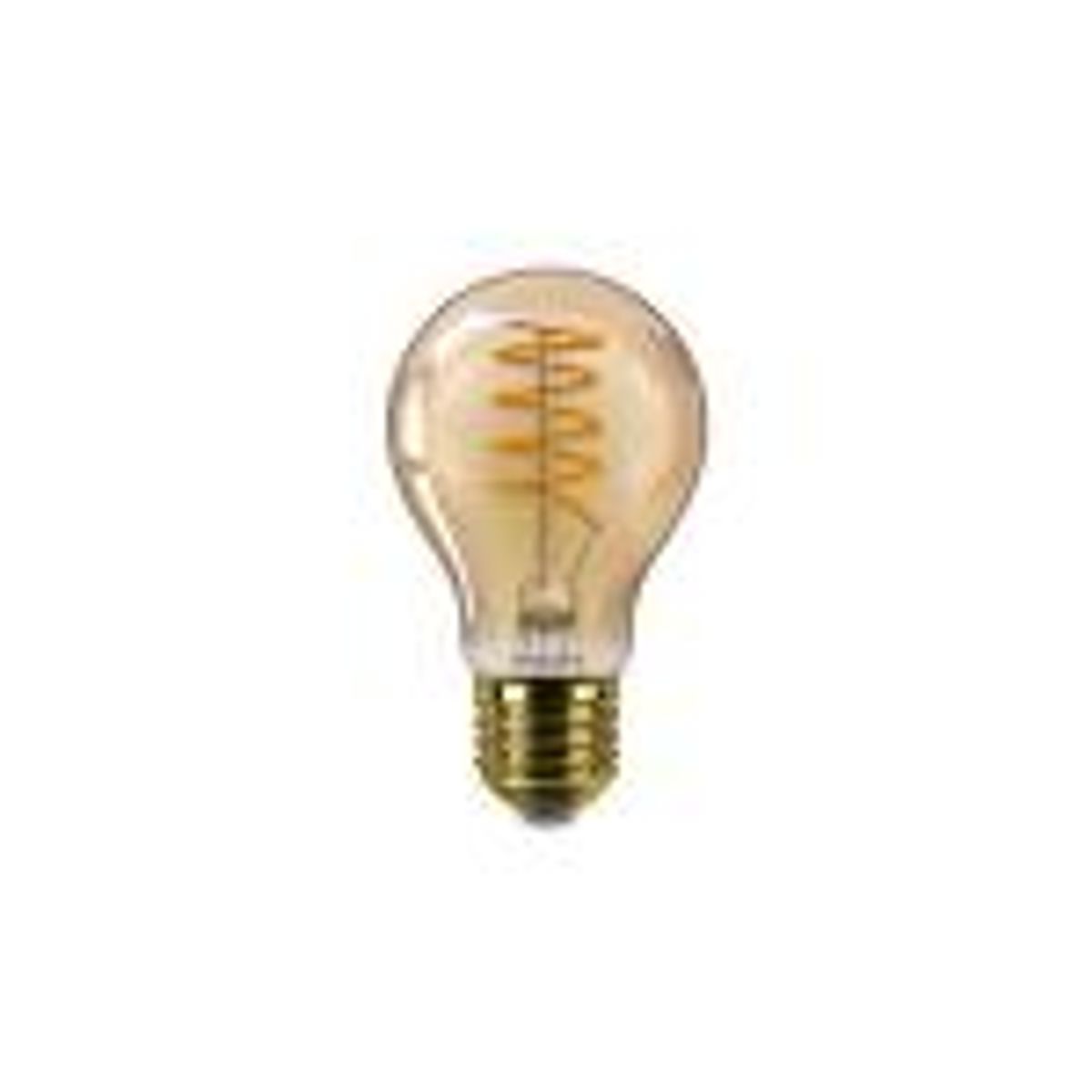 Philips master value led standard dæmpbar 4w (25w) e27 a60 guld spiral glas