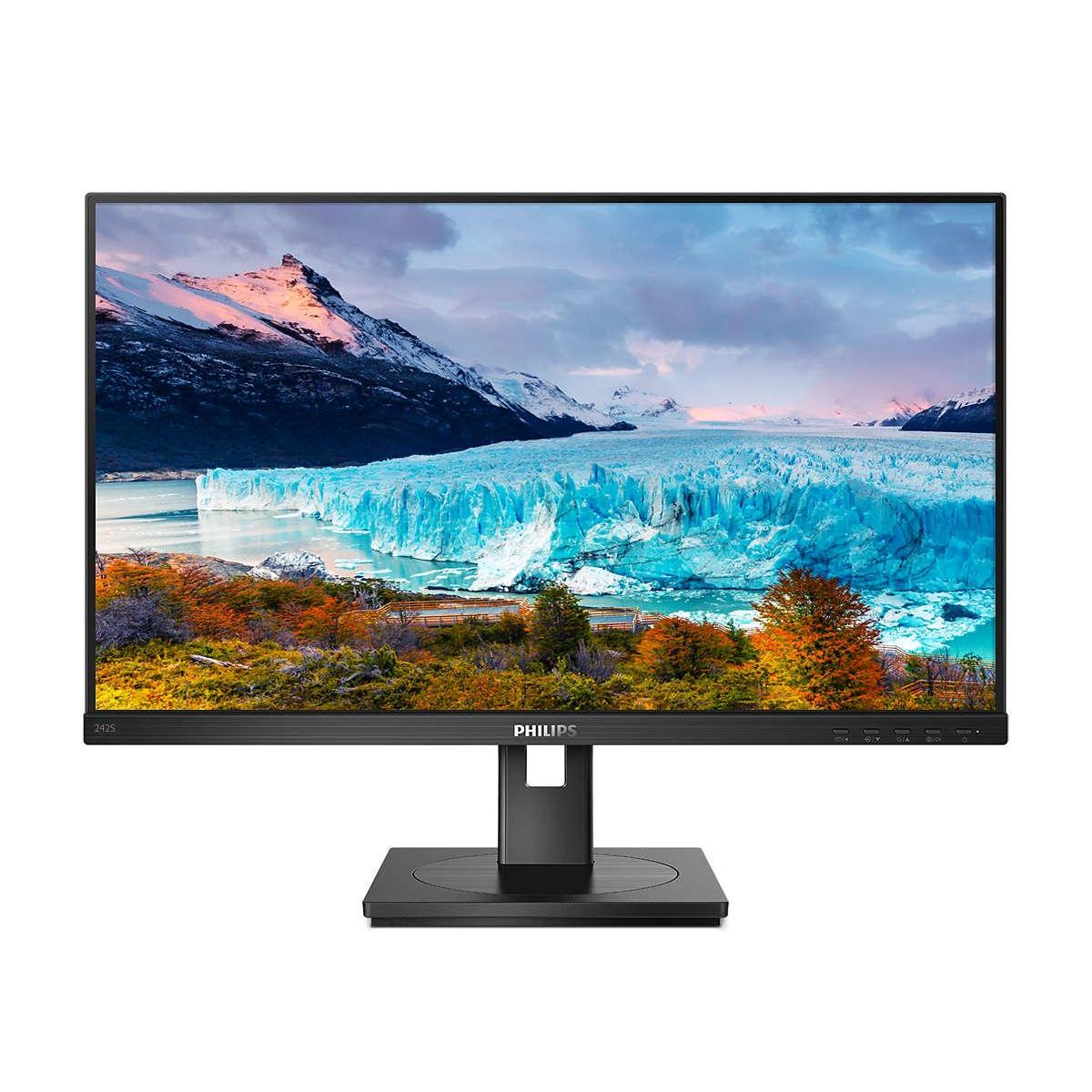 Philips S-line 242S1AE 24 1920 x 1080 (Full HD) DVI VGA (HD-15) HDMI DisplayPort 75Hz Pivot Skærm