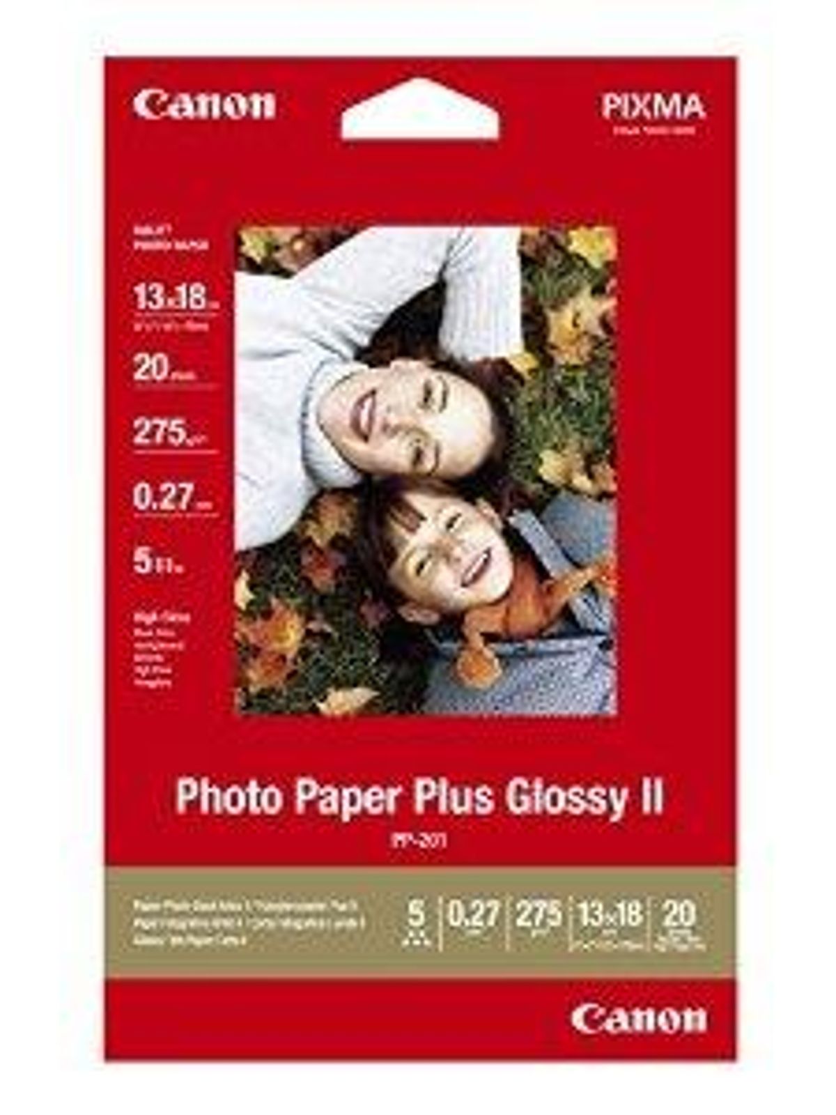 Photo glossy fotopapir Plus ll 13x18 - Canon 260gr. - 20 ark