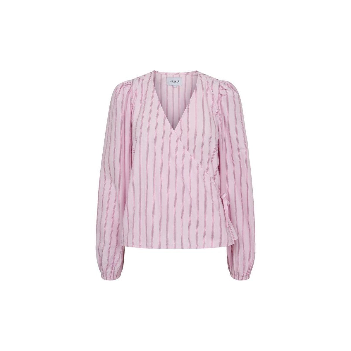 Pianna Wrap Blouse Pink Stripe L