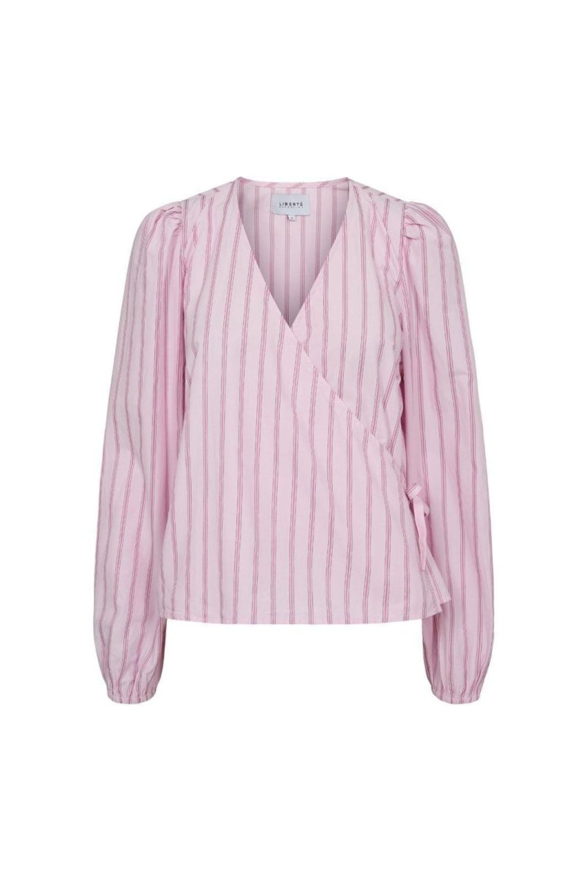 Pianna Wrap Blouse Pink Stripe XS