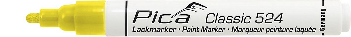 Pica Mærkepen gul Classic Industry paint marker med rund spids 2-4 mm