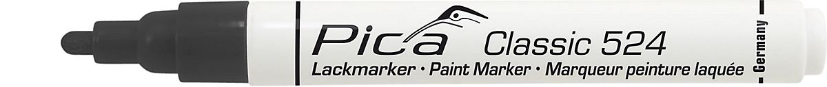 Pica Mærkepen sort Classic Industry paint marker med rund spids 2-4 mm