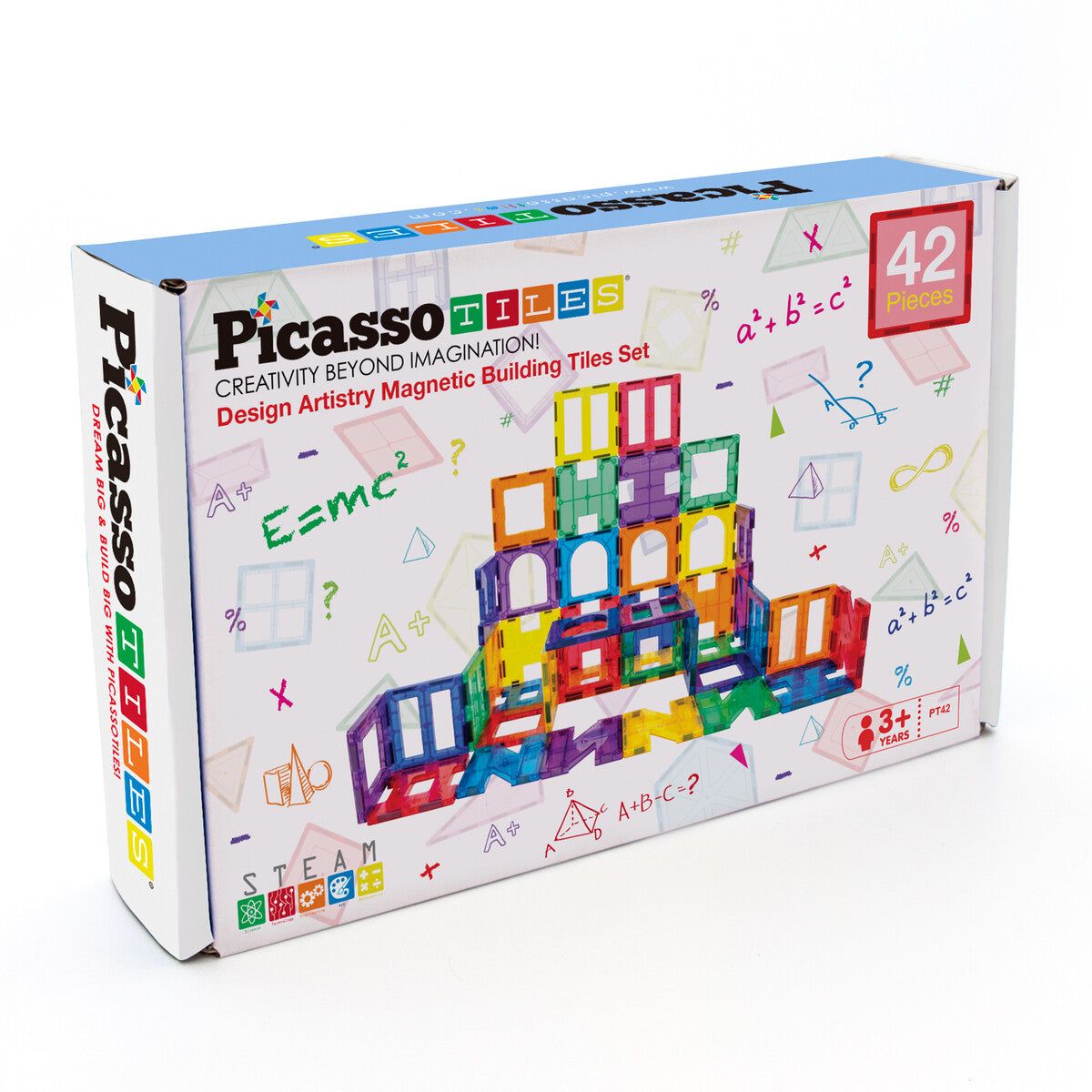 Picasso Tiles Artistry Magnetic Tiles set 42 Dele - Magnetic Tiles - Legekammeraten.dk