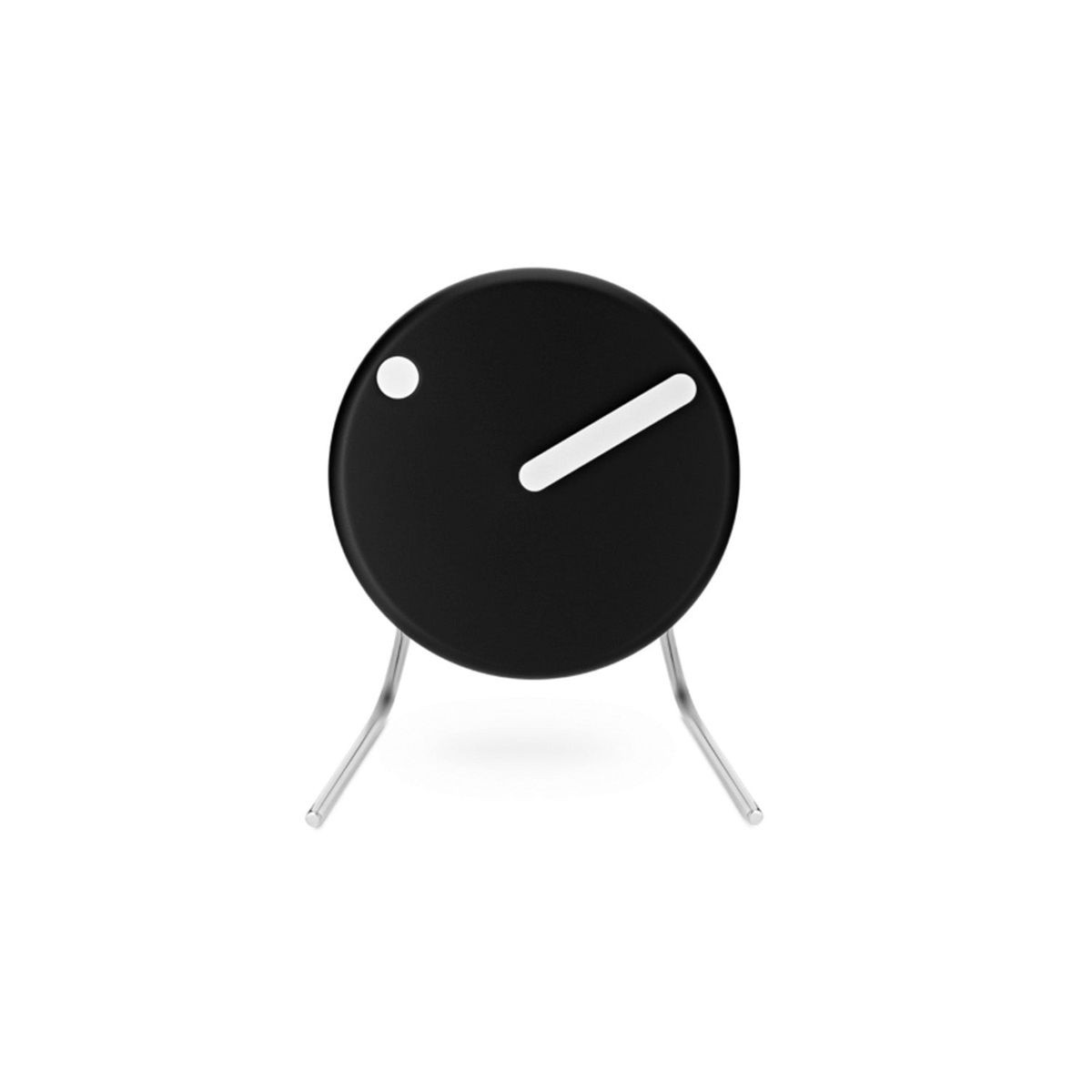 PICTO - Cosmic Black Table Clock, 91 mm Aluminium/rustfrit stål Rustfrit