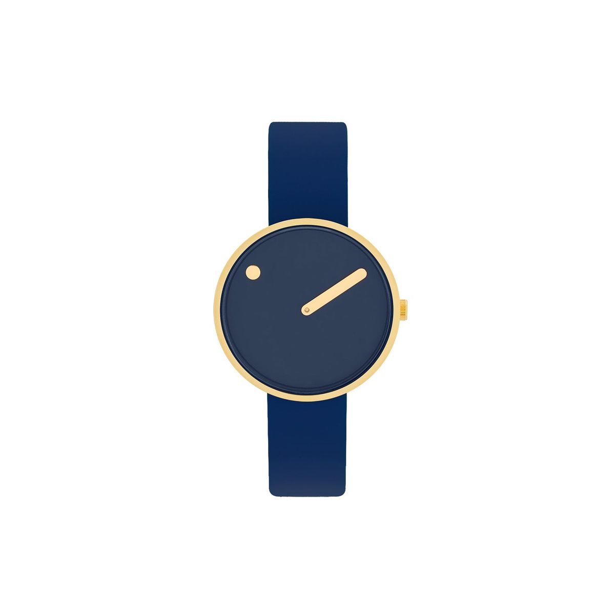 PICTO - Midnight Blue, 34 mm Guld PVD/silikone