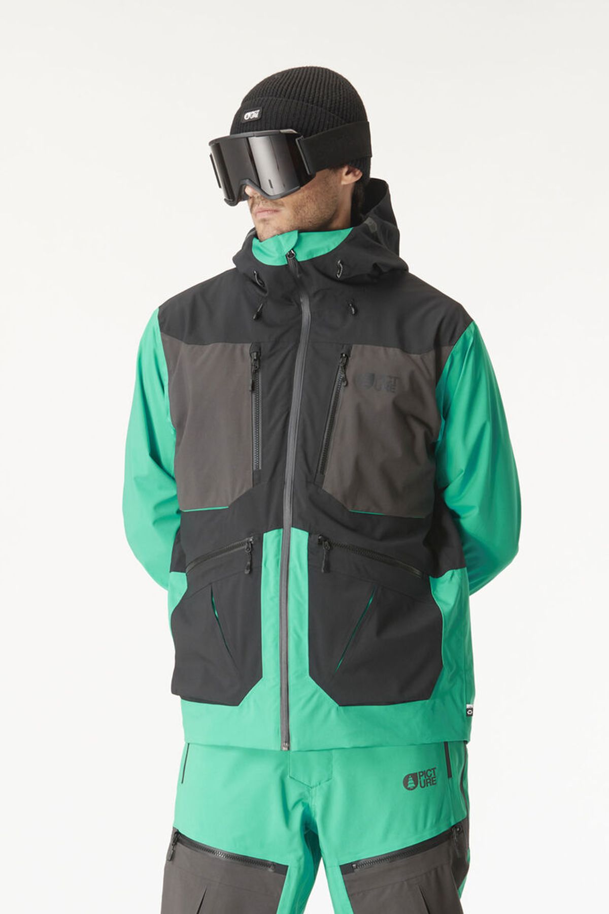 Picture - Naikoon Skijakke, Spectra Green-Black / XL