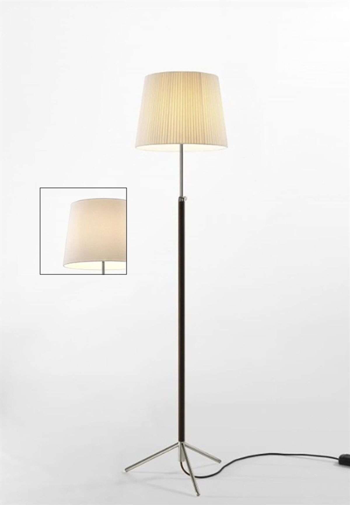 Pie de salón Gulvlampe G3 hvid/krom