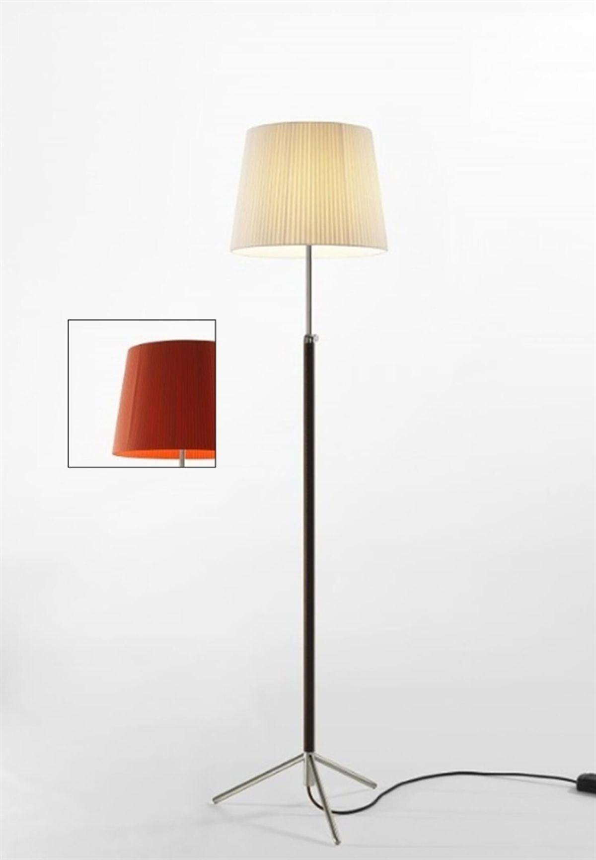 Pie de salón Gulvlampe G3 rød/krom