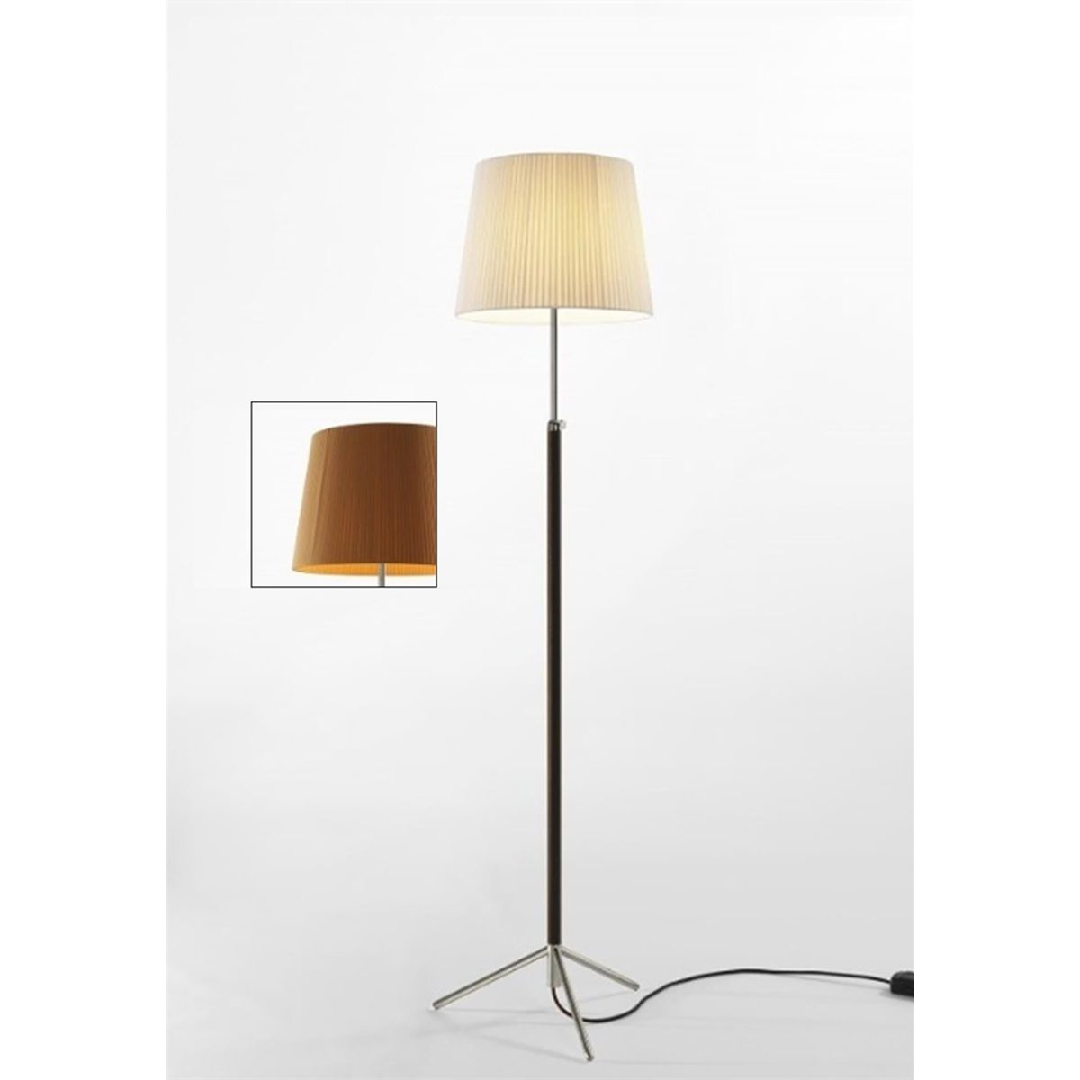 Pie de salón Gulvlampe G3 sennep/krom