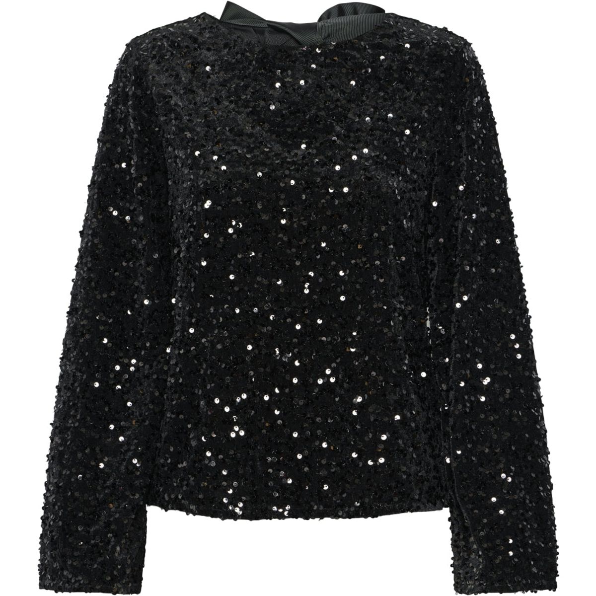 PIECES dame bluse PCKAM - Black Black sequins