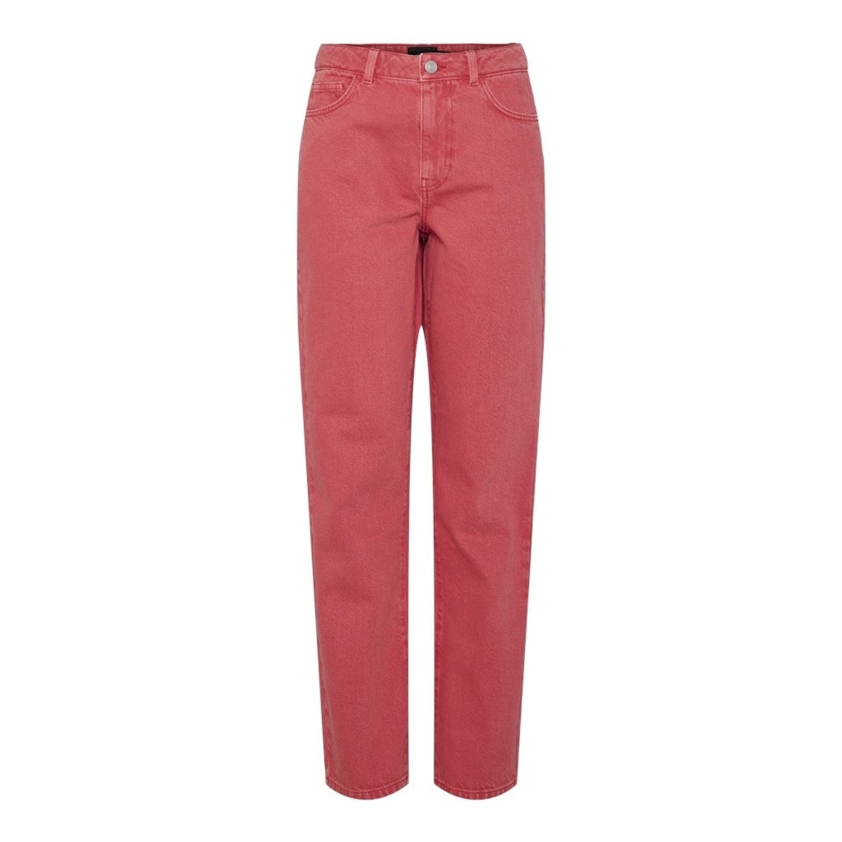 PIECES dame bukser PCFRIA - High Risk Red Washed