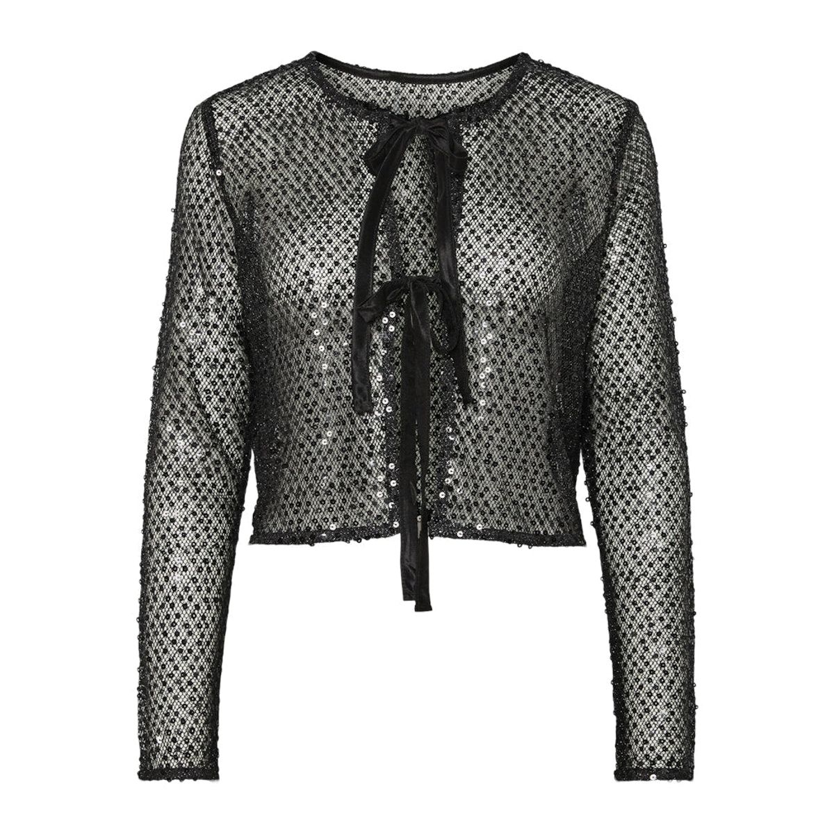 PIECES dame cardigan PCRISSI - Black Black sequins