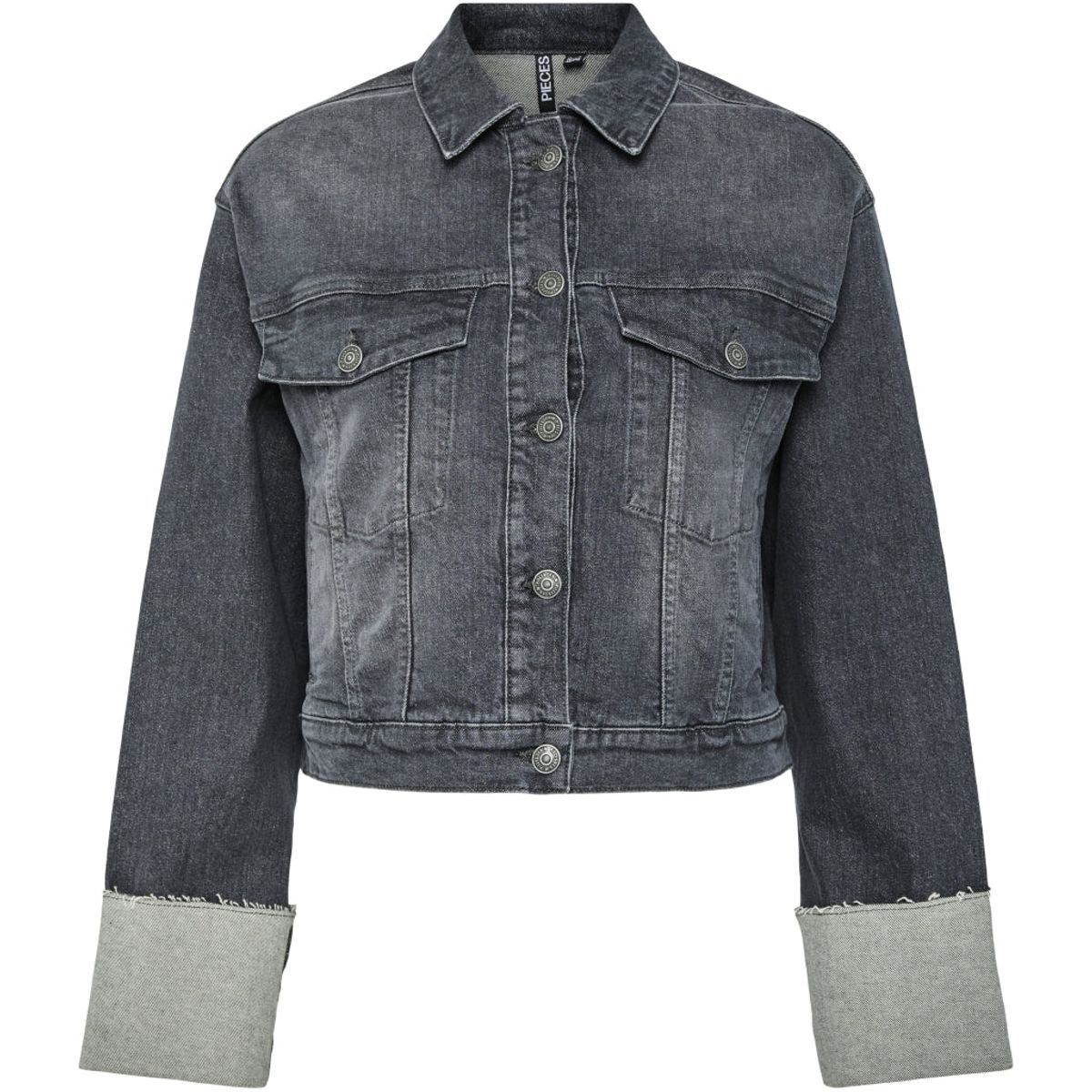 PIECES dame jakke PCPIL - Grey Denim