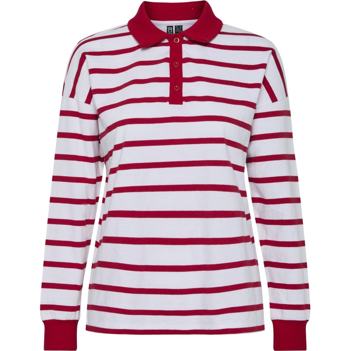 PIECES dame polo PCAMILIE - Bright White High risk red