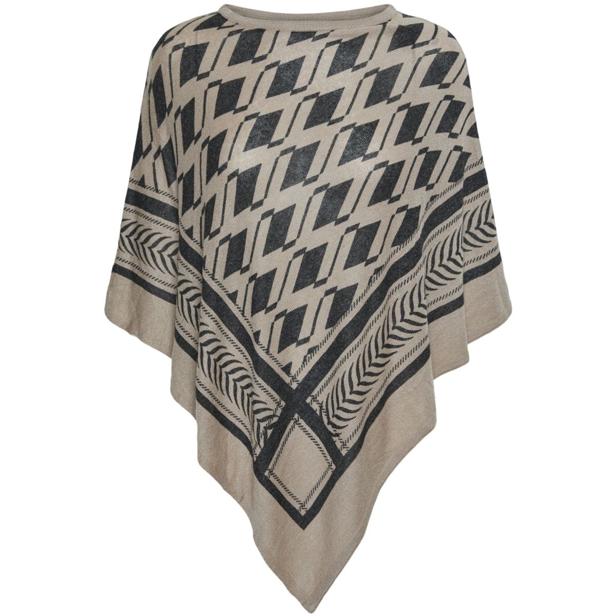 PIECES dame poncho PCNOVIS - Silver Mink