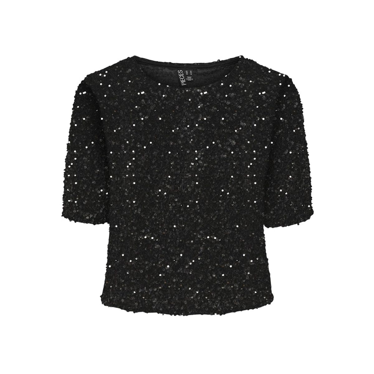 Pieces dame top PCKAM - Black Black sequins