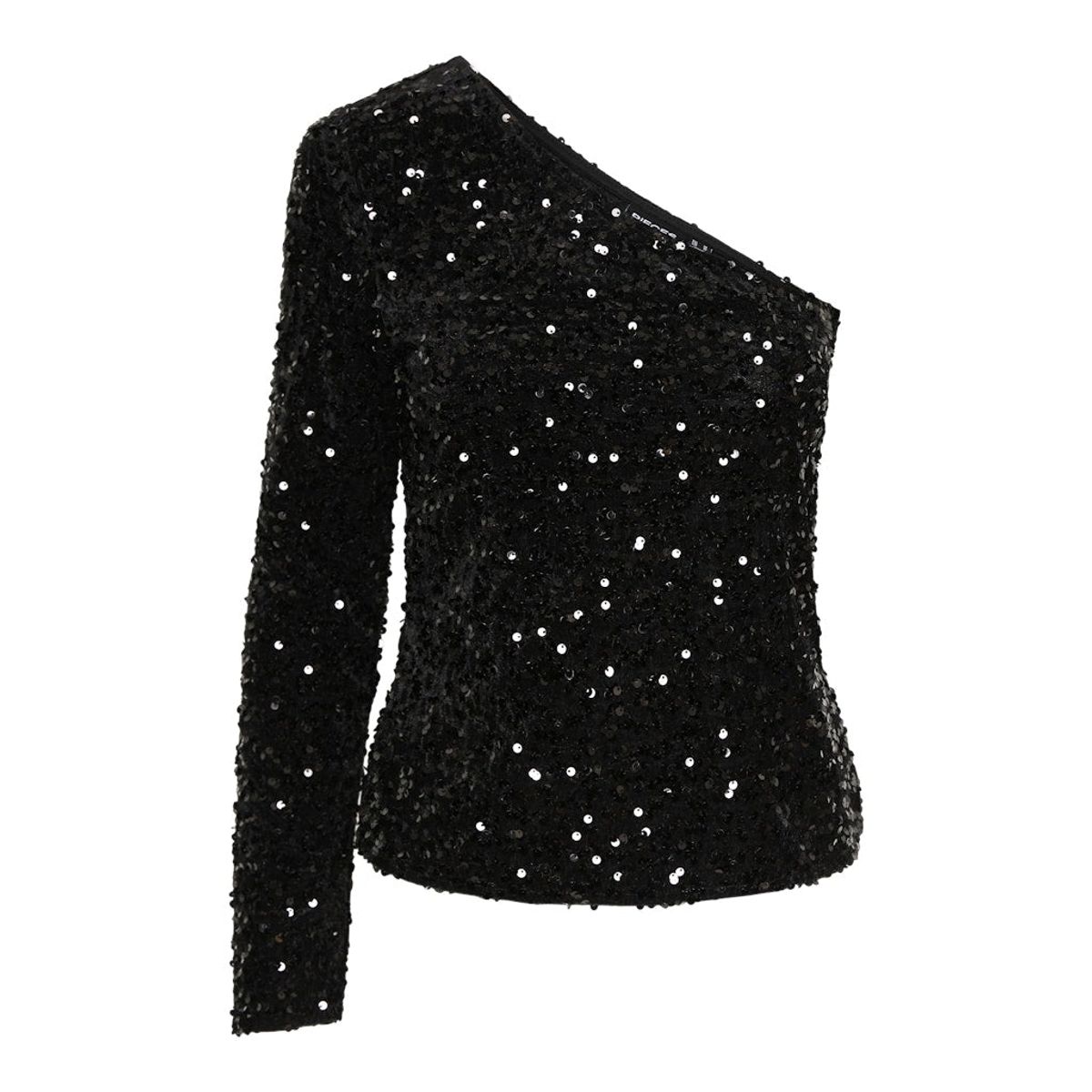 PIECES dame top PCKAM - Black Black sequins