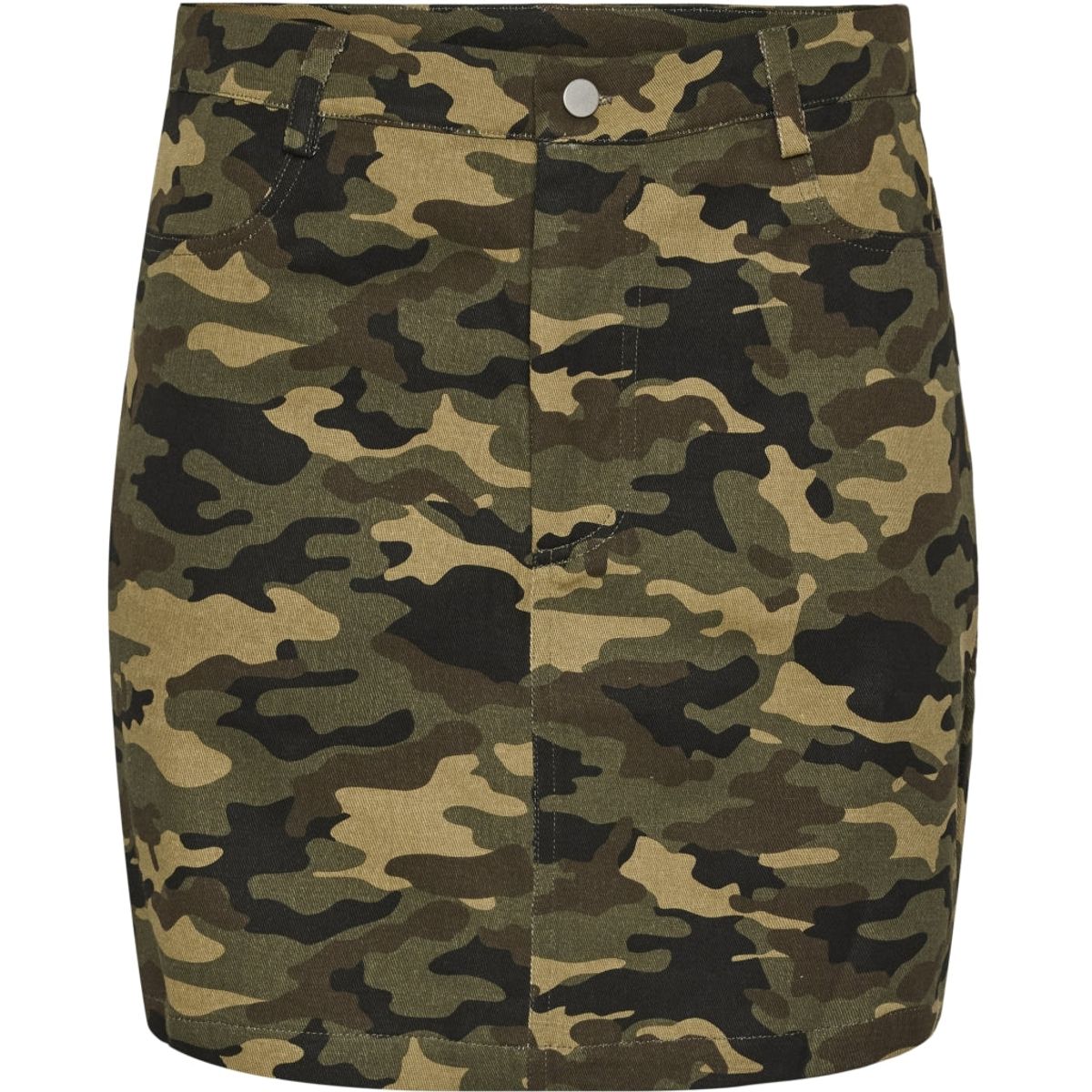 PIECES X DITTE ESTRUP X CILLE FJORD PCJESSICA SHORT SKIRT - Burnt Olive Camouflage Print