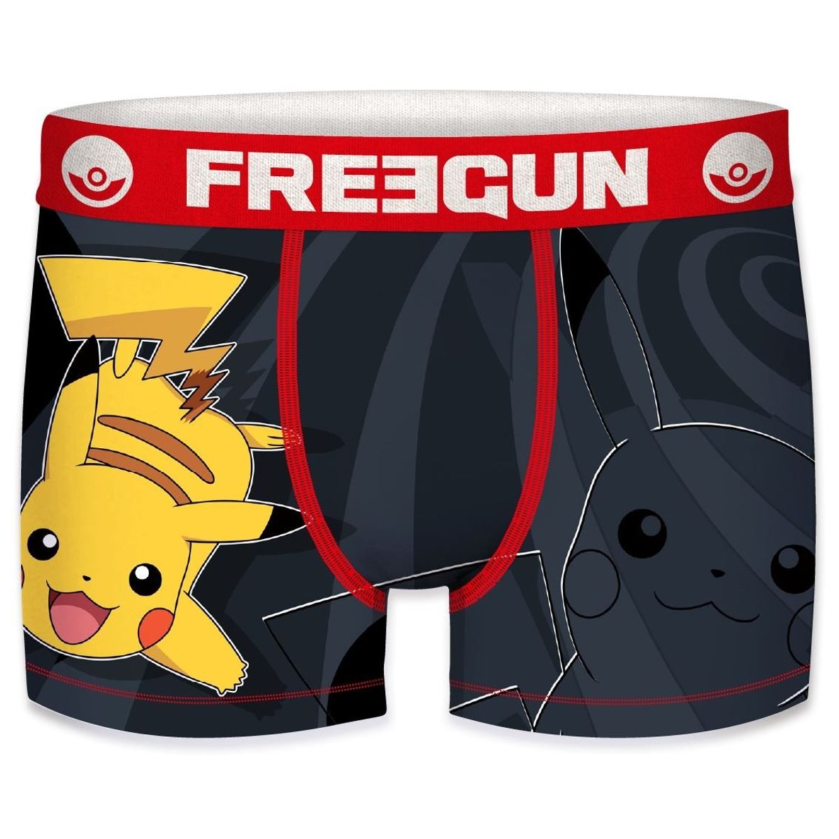 Pikachu - Rød/sort - Pokémon Boxershorts - Freegun Microfiber