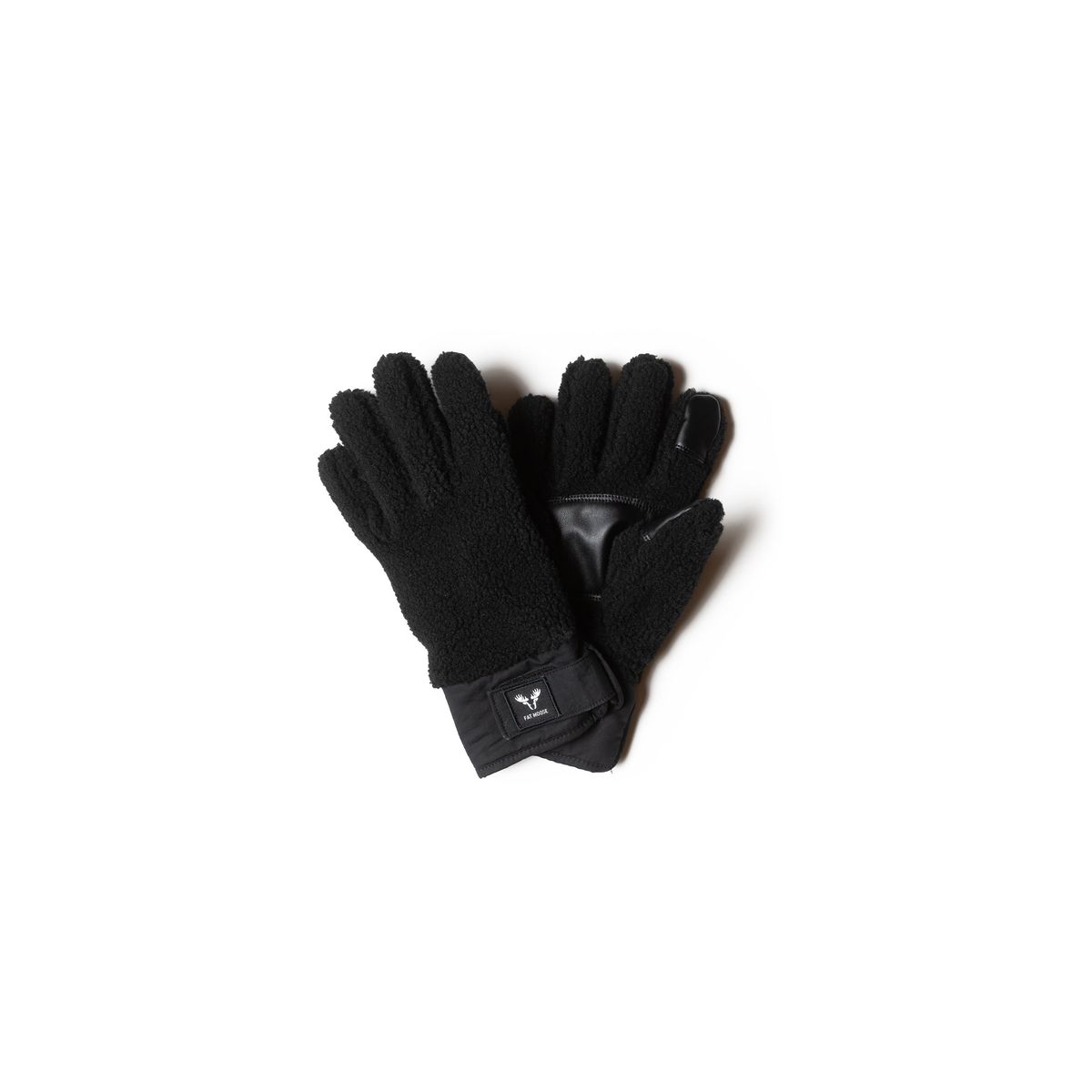 PILE GLOVES - Black