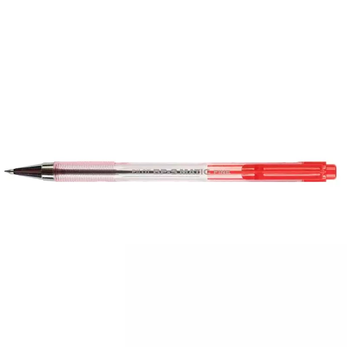 Pilot BP-S Matic - Kuglepen - F - Rød - 0,7mm