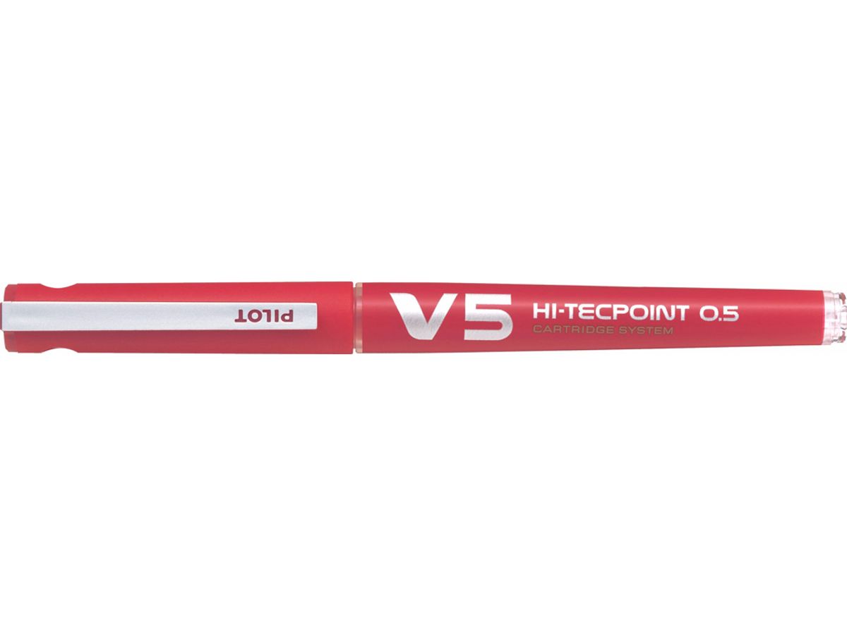 Pilot Hi-tecpoint V5 rød 10 stk