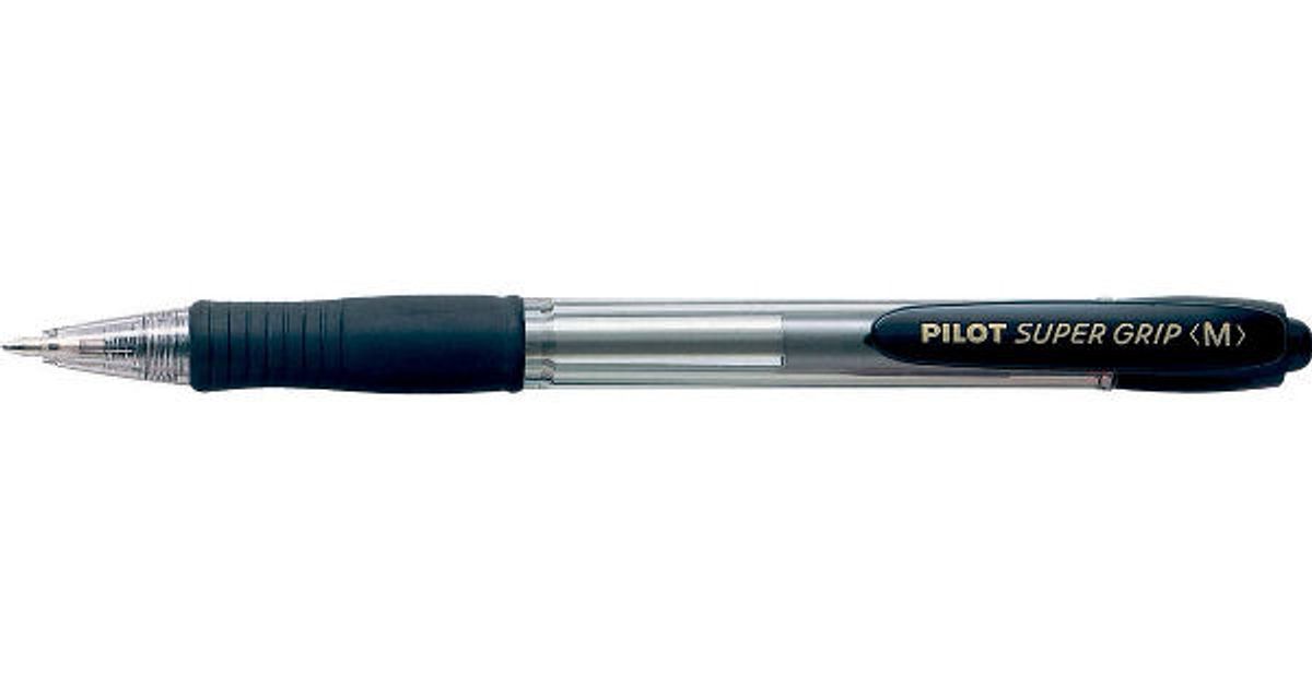 Pilot super grip ball point pen medium 1.0mm black 12 stk.