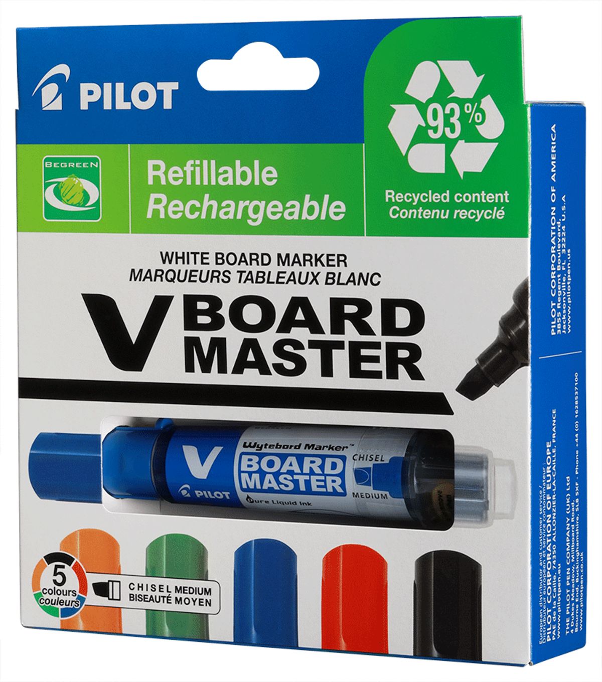 Pilot V Board Master BG V whiteboardmarker flerfarvet