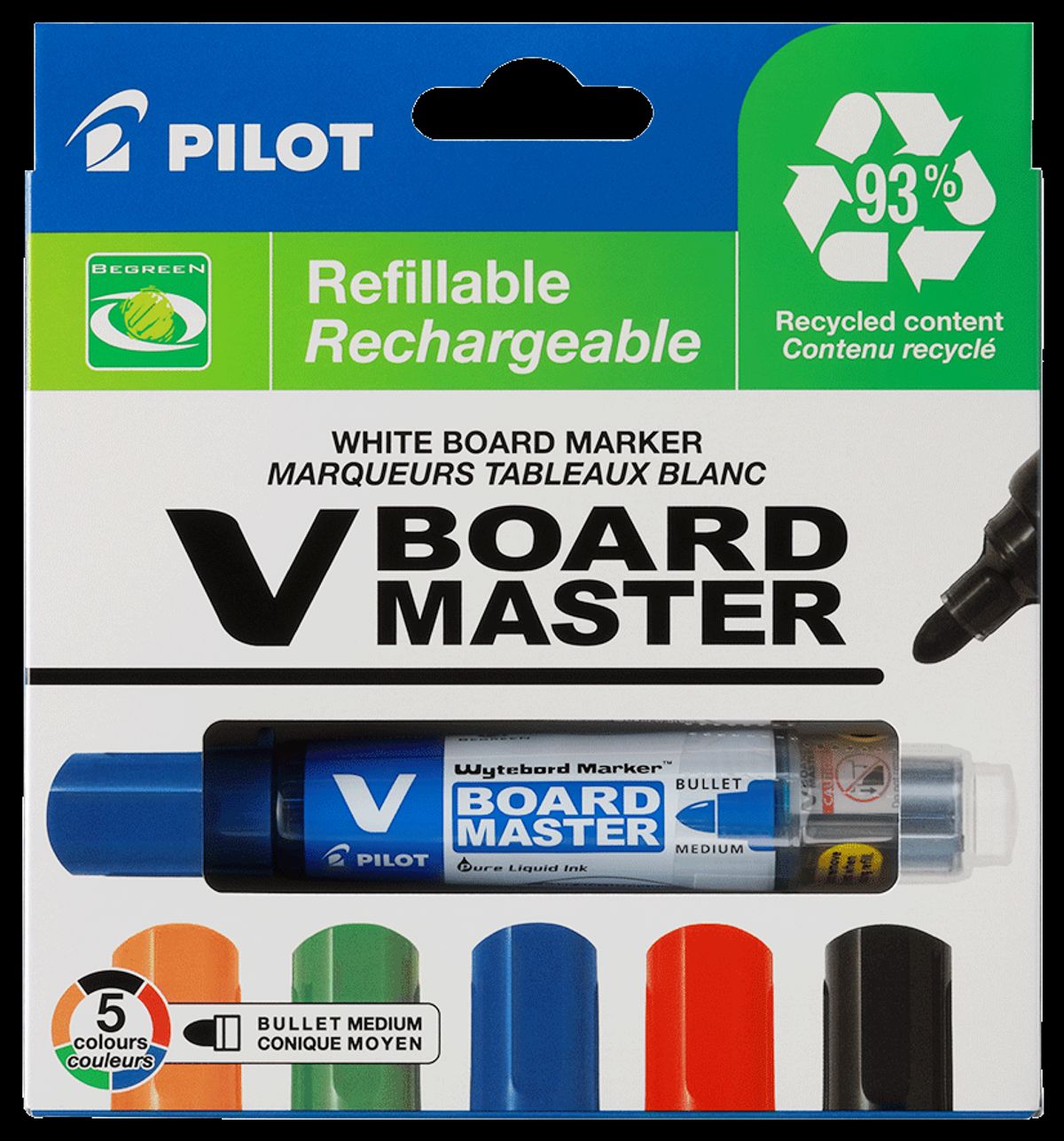 Pilot V Board Master BG V whiteboardmarker flerfarvet