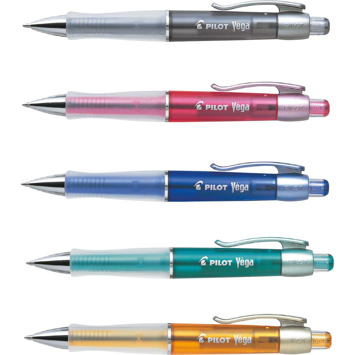 Pilot Vega kuglepen, m/klik, assorteret farver