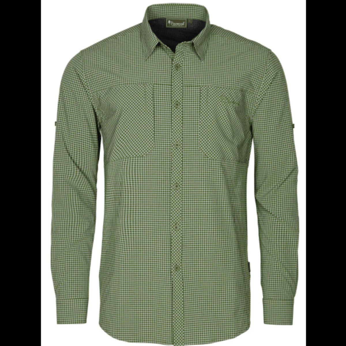 Pinewood InsectSafe Skjorte LS Pine Green/Offwhite