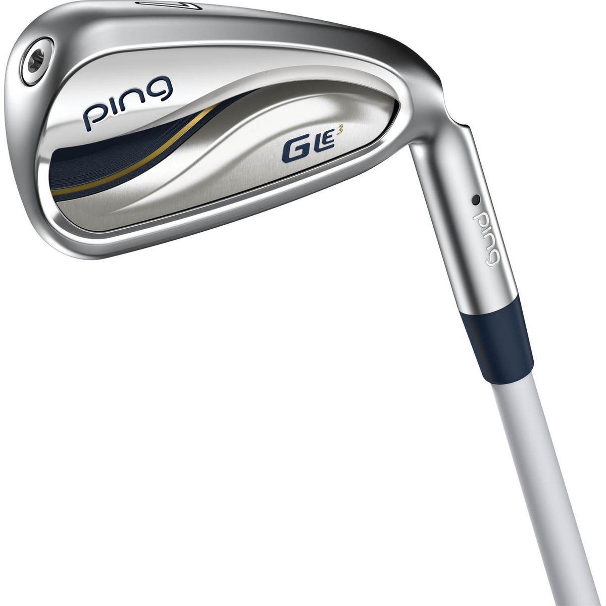 Ping G Le3 Dame Jernsæt - Chrome - Venstre - 7-9, PW, SW - Ping ULT250 i Dame Ultra Lite Grafit