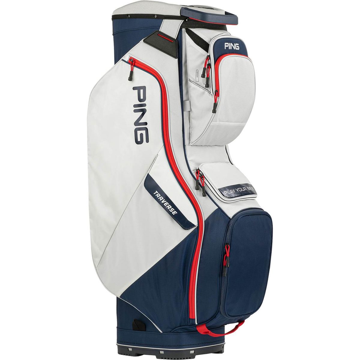 Ping Traverse Vognbag - Platinum/Navy/Red