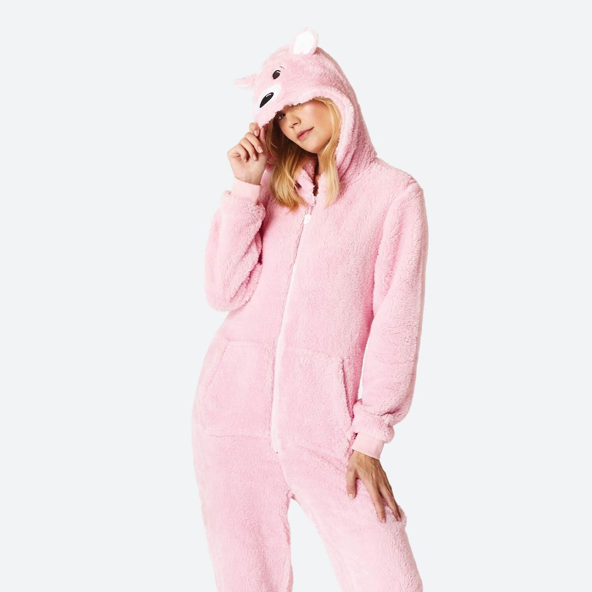 Pink Bamsebjørn Onesie Dame