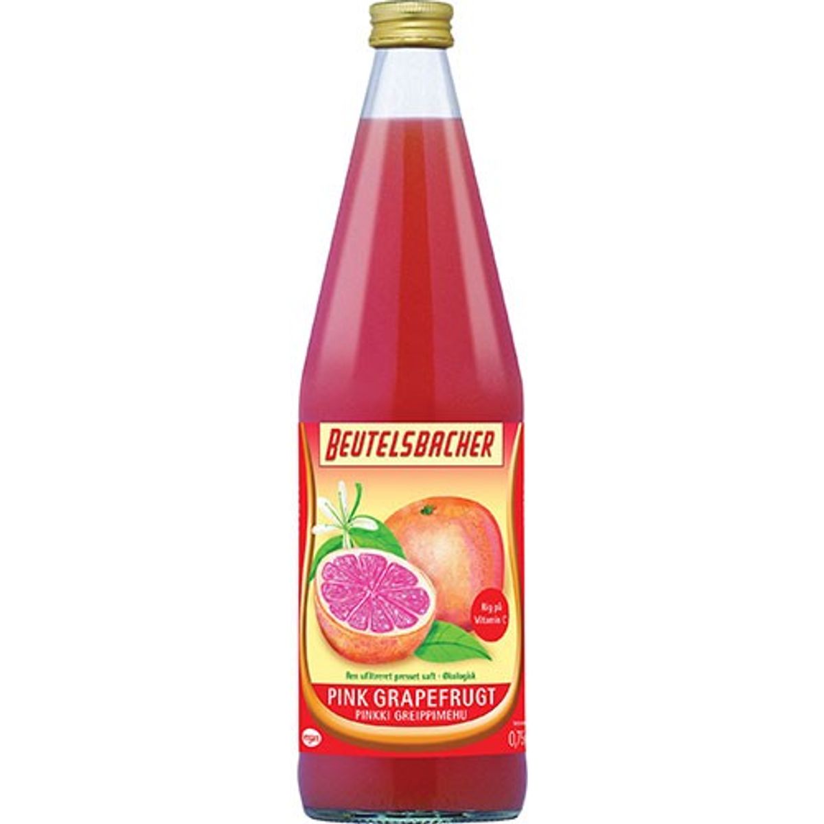 Pink Grapefrugt saft Økologisk - 750 ml - Beutelsbacher