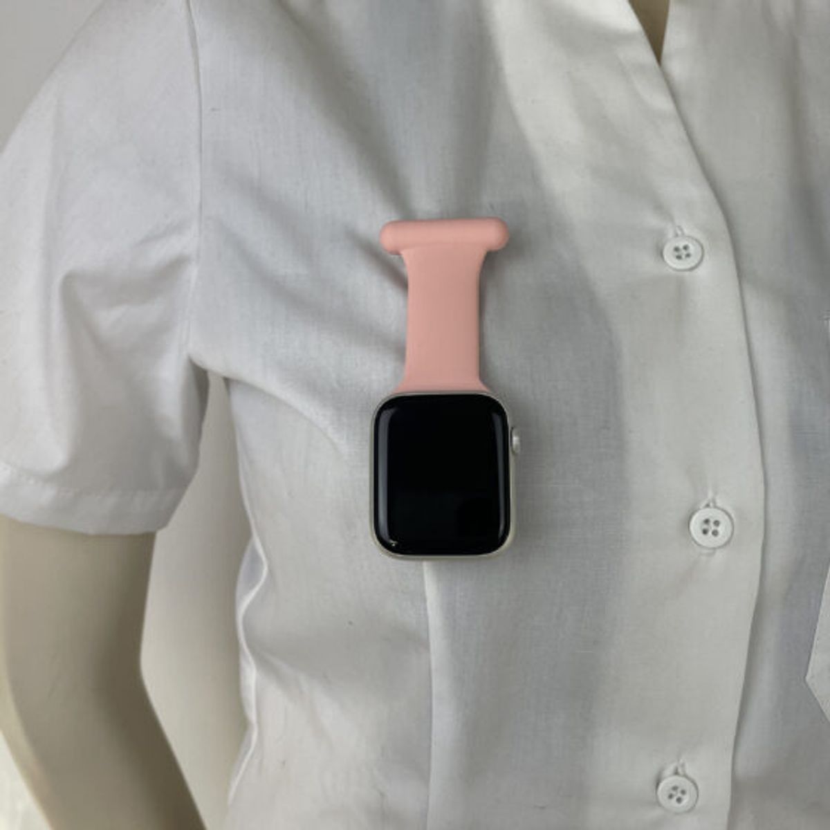 Pink sygepleje silikonerem til Apple Watch - S/M