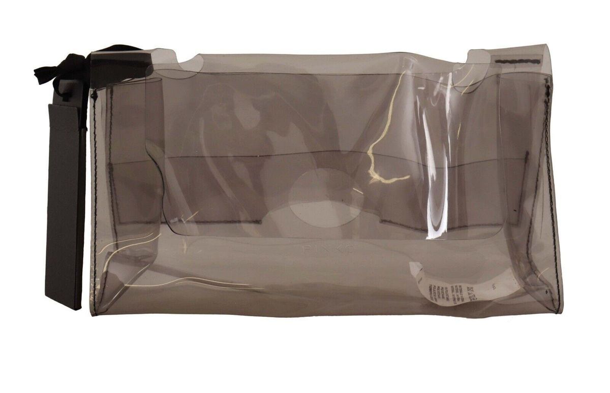 Pinko Chic Transparent Clutch for Evening Elegance