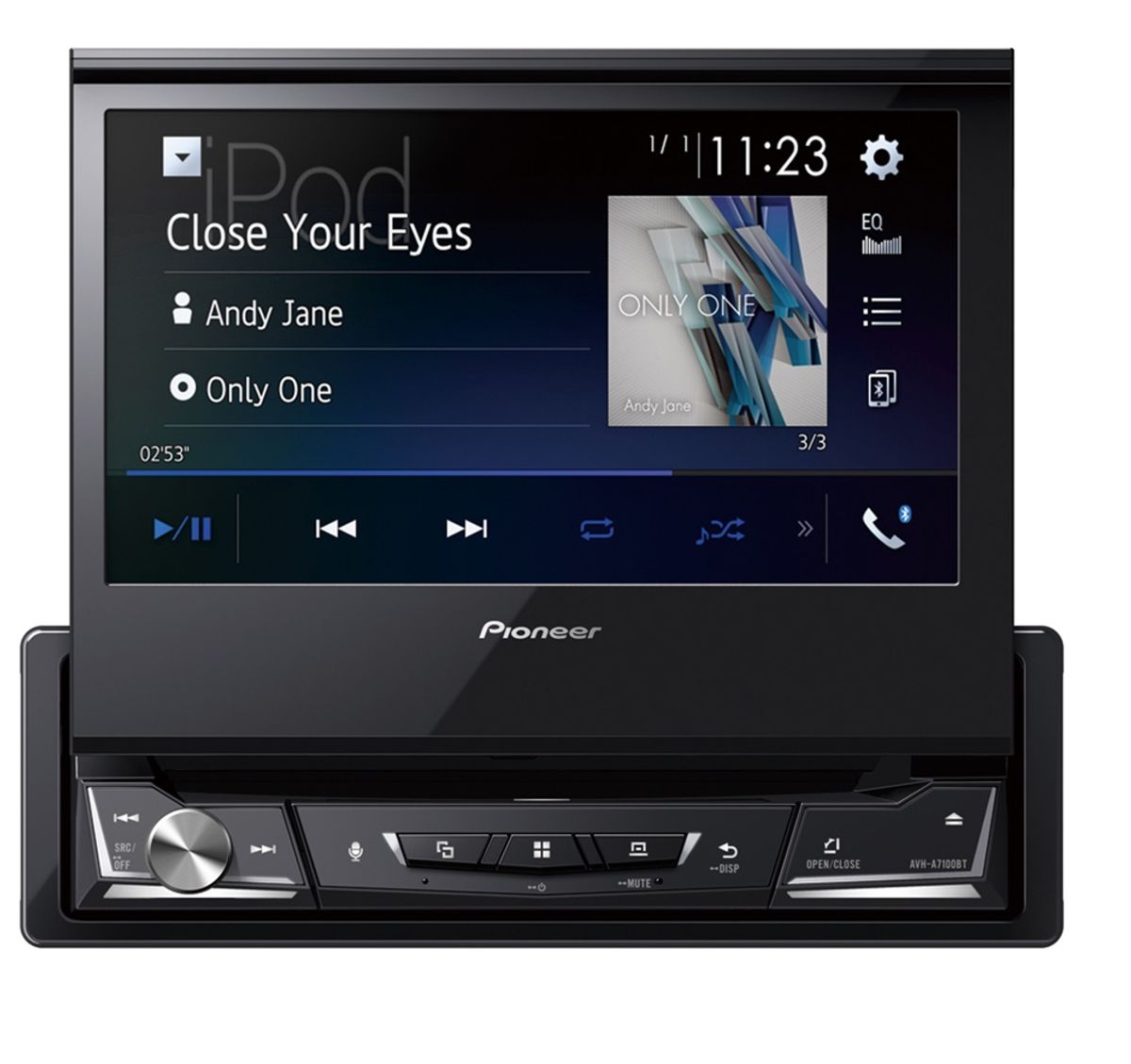 Pioneer AVH-A7100BT 1-DIN Bilstereo Multimediaafspiller