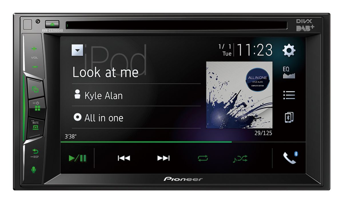 Pioneer AVH-Z3200DAB Apple Carplay, Bluetooth og DAB Radio