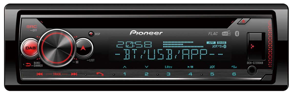 Pioneer DEH-S720DAB Bilradio m. Bluetooth, DAB+ Radio